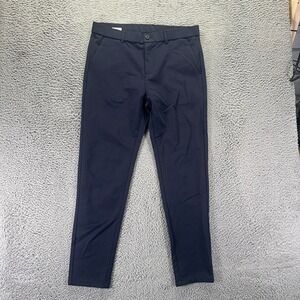 Plaid&Plain Pant Mens 34x30 Blue Chino Skinny Business Career Preppy Stretch